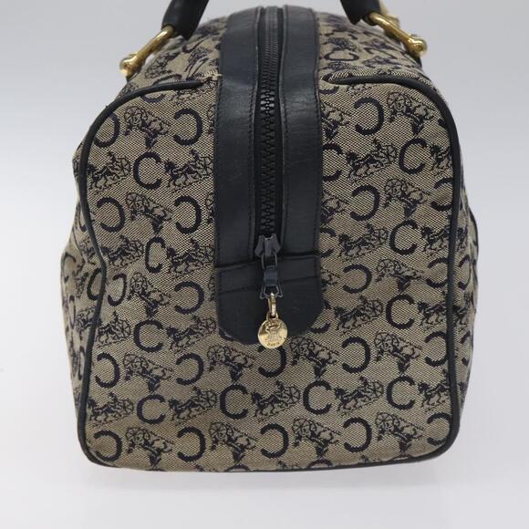 CELINE C Macadam Hand Bag Canvas Navy - Picture 4 of 12